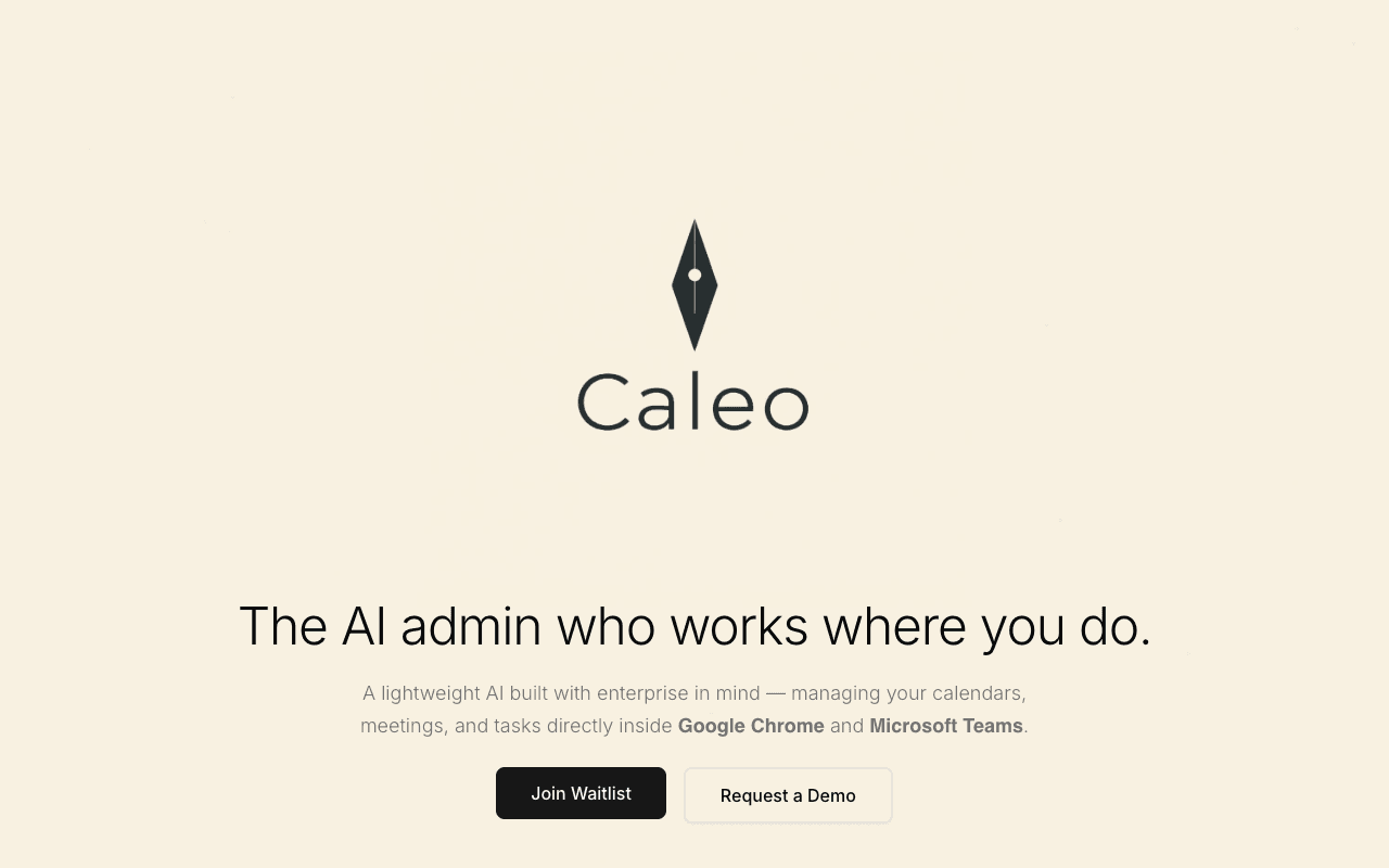 Caleo - Custom extension development project showcase